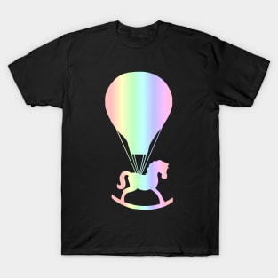 Pastel Rocking Horse Hot Air Balloon T-Shirt